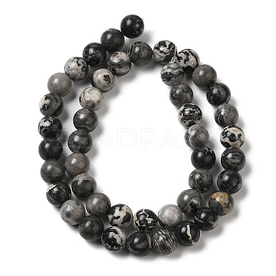 Natural Black Agate Beads Strands G-M402-D01-1