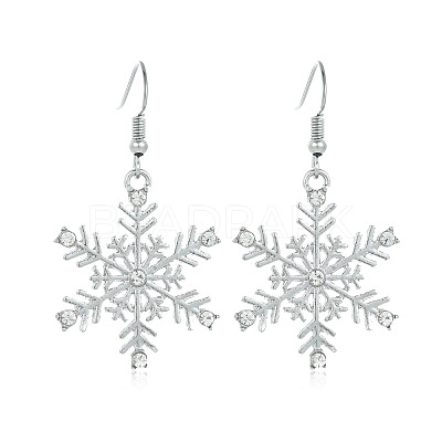 Snowflake Alloy Dangle Earrings FS-WGD9918-05-1