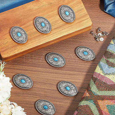12 Sets Alloy Decorative Rivets BUTT-FH0001-013A-1