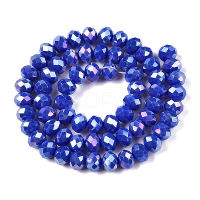 Electroplate Glass Beads Strands EGLA-A044-P8mm-B32-1