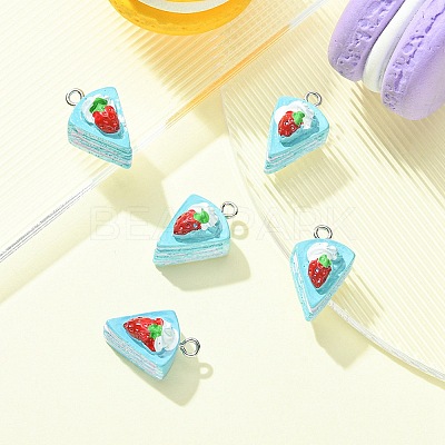 Opaque Resin Imitation Food Pendants CRES-YW0001-10C-1