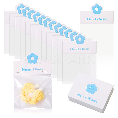 100Pcs Rectangle Clear Polypropylene Cellophane Bags CDIS-TA0001-37E-1