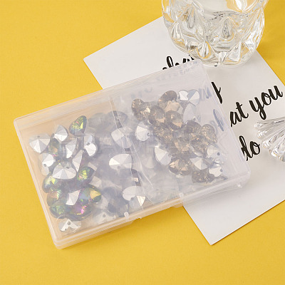Electroplated Glass Charms EGLA-TA0001-07-1