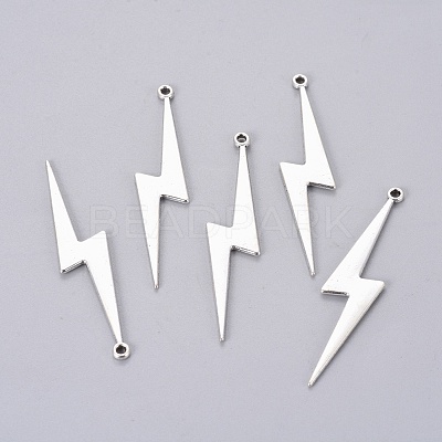 Tibetan Style Alloy Lightning Bolt Big Pendants PALLOY-AD92395-AS-LF-1