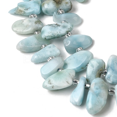 Natural Larimar Beads Strands G-P604-A28-01-1
