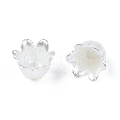 Spray Paint ABS Plastic Imitation Pearl Beads MACR-N013-001-1
