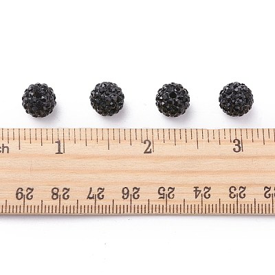 Polymer Clay Rhinestone Beads X-RB-C1438-10mm-A02-1