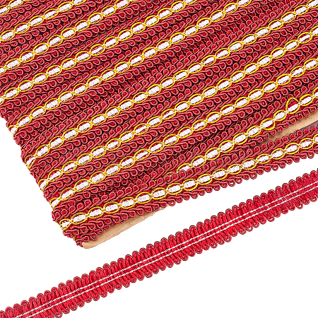 Centipede Braided Polyester Lace Trim OCOR-WH0079-22-1