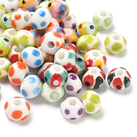 Handmade Porcelain European Beads PORC-C009-01-1