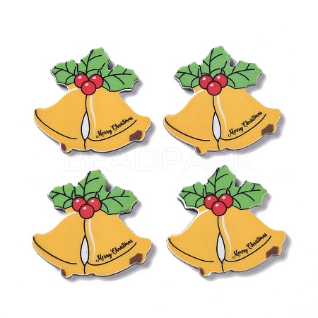 Christmas Style Printed Acrylic Cabochons LS-MACR-O045-01E-1
