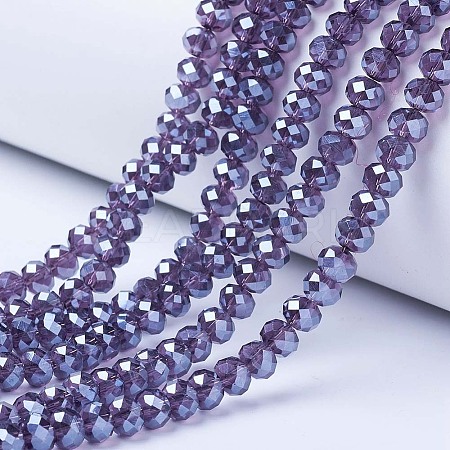 Electroplate Glass Beads Strands EGLA-A034-T1mm-A16-1