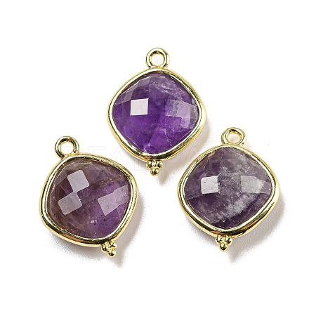 Natural Amethyst Pendants G-M431-12G-01-1