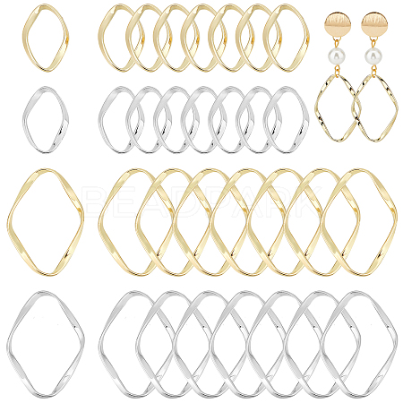   40Pcs 4 Style Alloy Linking Rings FIND-PH0005-73-1