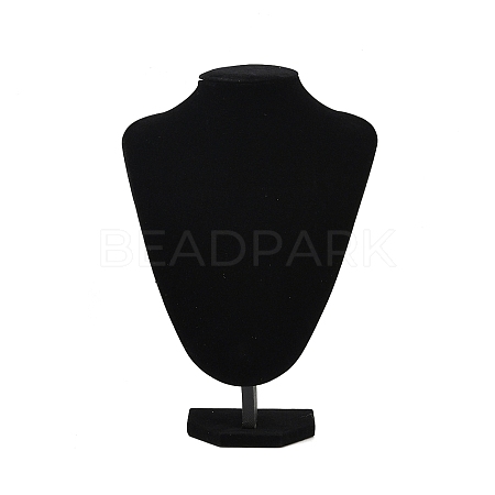 MDF Covered with Velveteen Bust Shaped Necklace Display Stands ODIS-S015-01C-1