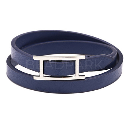 Adjustable Imitation Leather Double Wrap Bracelets BJEW-K209-B05-1