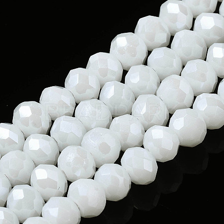 Electroplate Glass Beads Strands EGLA-A034-P4mm-A02-1