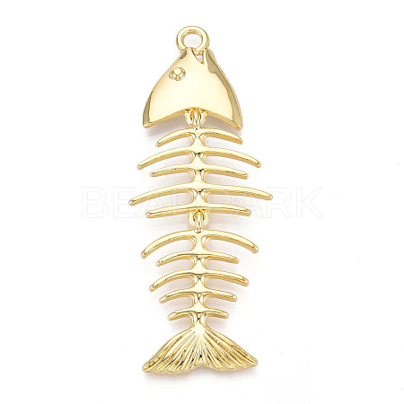 Brass Big Pendants X-KK-N268-02G-1