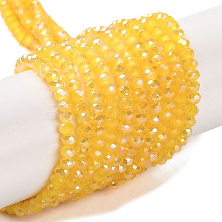 Baking Electroplate Glass Beads Strands LS-DGLA-A039-J4mm-B13-1