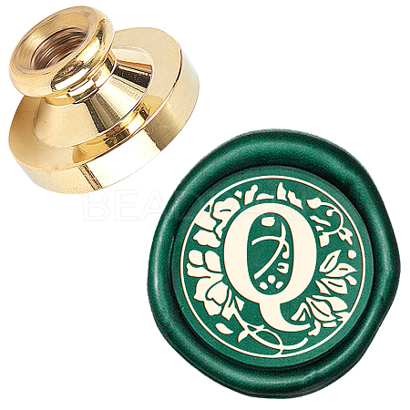 Wax Seal Brass Stamp Head AJEW-WH0130-928-1