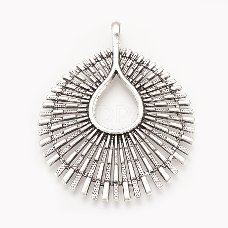 Tibetan Style Alloy Big Pendants TIBEP-S312-08AS-RS-1