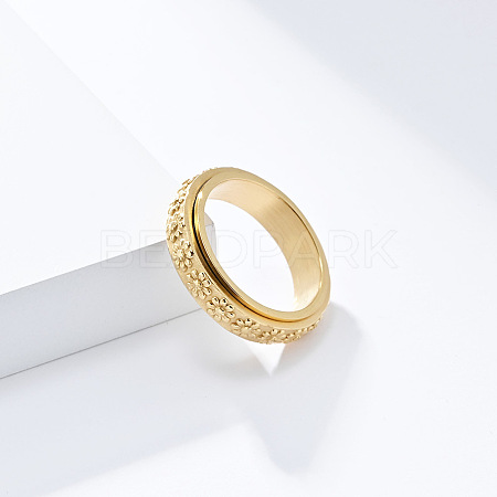 Simple Style 304 Stainless Steel Rotating Finger Rings FS-WGCAB4E-07-1