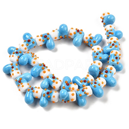 Handmade Lampwork Bumpy Beads Strands LAMP-U001-01G-1-1