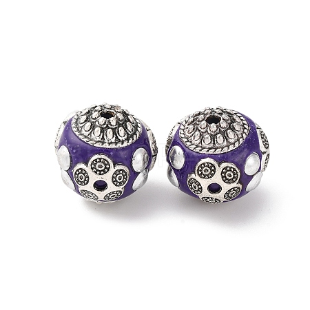 Handmade Resin Indonesia Round Beads IPDL-P005-08AS-01-1