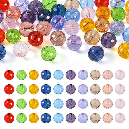  40Pcs 10 Colors Imitation Austrian Crystal Beads GLAA-TA0001-78-1
