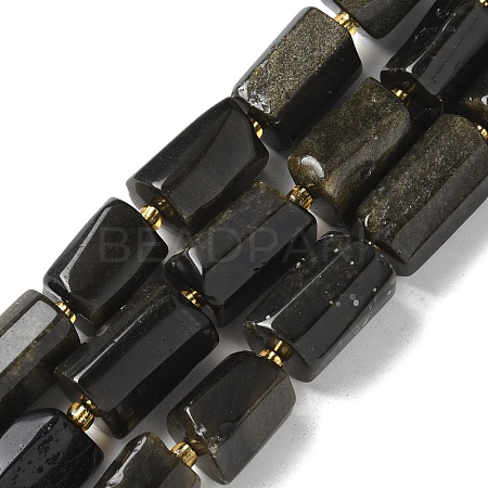 Natural Golden Sheen Obsidian Beads Strands G-N327-06-40-1