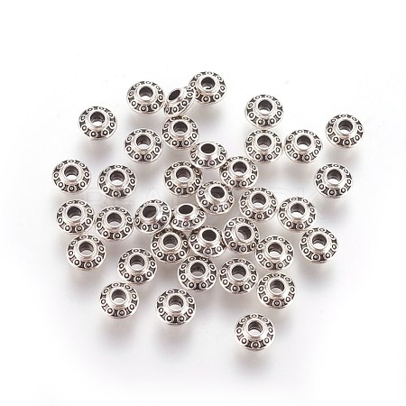 Tibetan Style Alloy Spacer Beads LF0725Y-AS-NR-1