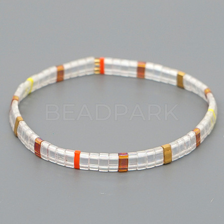 Bohemian Glass Seed Beaded Stretch Bracelets JM4508-48-1