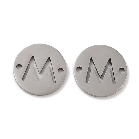 Non-Tarnish 201 Stainless Steel Hollow Flat Round Links FIND-R149-03M-P-1