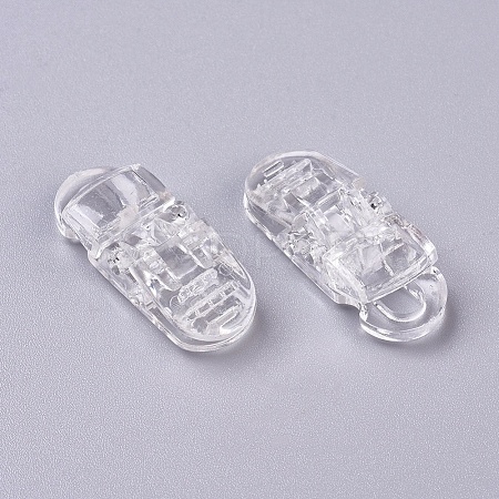 Transparent Eco-Friendly PC Plastic Baby Pacifier Clips KY-L077-03I-1