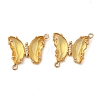 Brass Pave Faceted Glass Connector Charms X-FIND-Z020-04Q-1