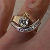 Brass Micro Pave Clear Cubic Zirconia Finger Rings FS-WG8456F-04-1