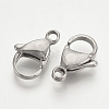 304 Stainless Steel Lobster Claw Clasps X-STAS-T029-12-2