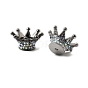 Alloy Rhinestone Crown Beads FIND-NH0001-19B-2