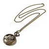 Alloy Glass Pendant Pocket Necklace WACH-S002-11AB-2