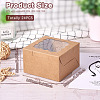 Square Paper Biscuit Boxes with Lace Edged Square Clear Window CON-TAC0001-12A-02-4