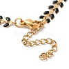Enamel Ear of Wheat Link Chains Bracelet BJEW-P271-02G-01-4