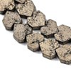 Electroplated Natural Lava Rock Beads Strands G-K388-04A-08-2