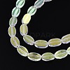Painted Transparent Glass Beads Strands GLAA-E033-06C-06-3
