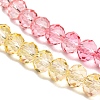 Transparent Painted Glass Beads Strands X1-DGLA-A034-T8mm-A07-4