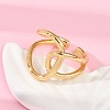 Hollow Brass Open Cuff Rings for Women RJEW-G343-08G-3