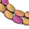Electroplate Glass Beads Strands EGLA-C009-01B-FP01-3