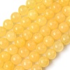 Natural Yellow Jade Bead Strands G-K121-01-8mm-5
