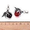 Alloy Glass Pendants GL-N004-06AS-3