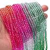 Transparent Painted Glass Beads Strands X1-DGLA-A034-T4mm-A03-2