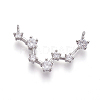 Brass Micro Pave Cubic Zirconia Pendants ZIRC-F099-20P-09-1