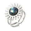 Stainless Steel Cuff Open Rings RJEW-JR01077-01-4